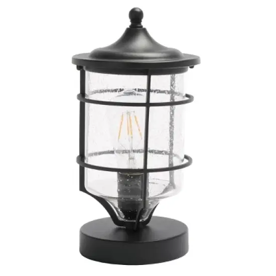 Rueda 6.3" Outdoor Table Lamp - PLT7041 - Black - Safavieh image {4}