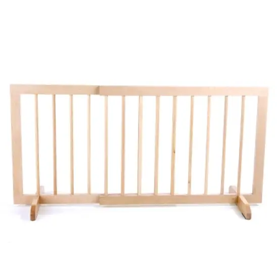 Cardinal Gates Step Over Gate - Freestanding Pet Gate - Natural image {1}