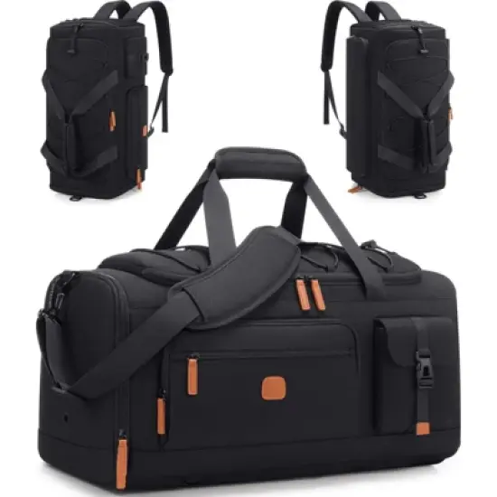 Gym Bag for Men and Women with Shoe & Laptop Compartment, 3-in-1 Sports Travel Duffel Bag image {9}