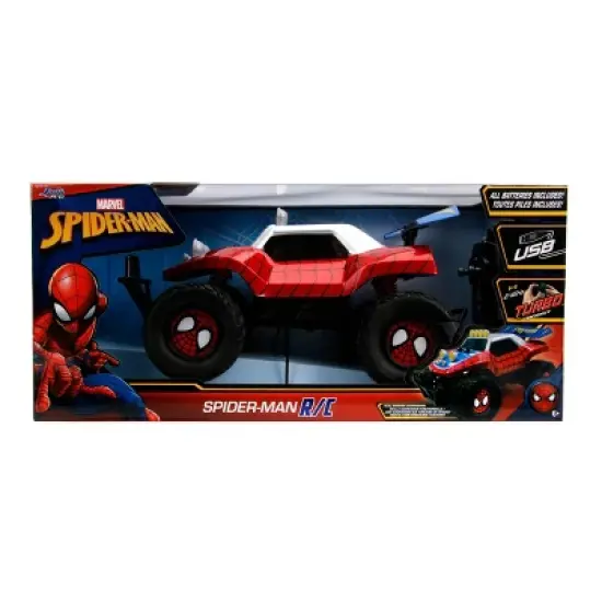 Jada Toys Marvel Spider-Man Buggy Remote Control Vehicle 1:14 Scale - Glossy Red image {1}