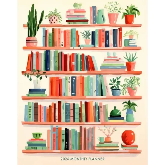 Willow Creek Press 7.5"x9.5" 2026 Boho Books Booklet Monthly Planner image {5}