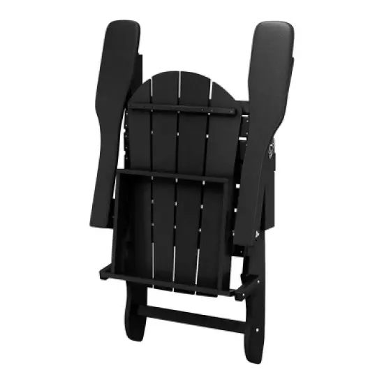 WestinTrends Malibu HDPE Outdoor Patio Folding Poly Adirondack Chair image {12}