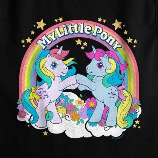 Women's My Little Pony Retro Unicorn Fist Bump Sleeveless Crop Top Tank image {1}