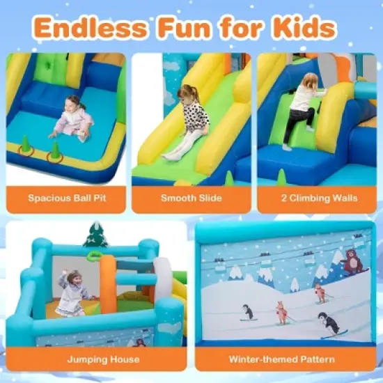 Costway 7-in-1 Kids Inflatable Bounce Castle Multi-Play Jumping House image {5}