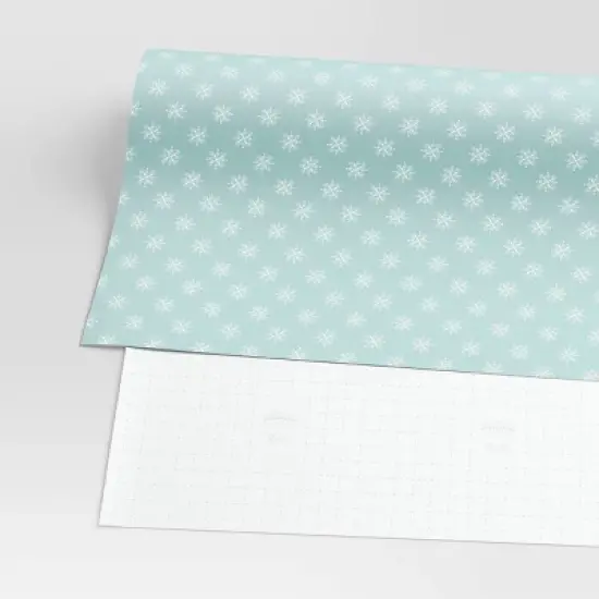 30&rdquo; 20 sq ft Christmas Roll Wrap White Snowflakes on Light Blue - Wondershop&trade; image {2}