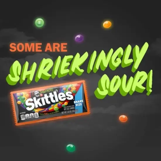 Skittles Shriekers Sour Halloween Candy Share Size - 3.6oz image {2}