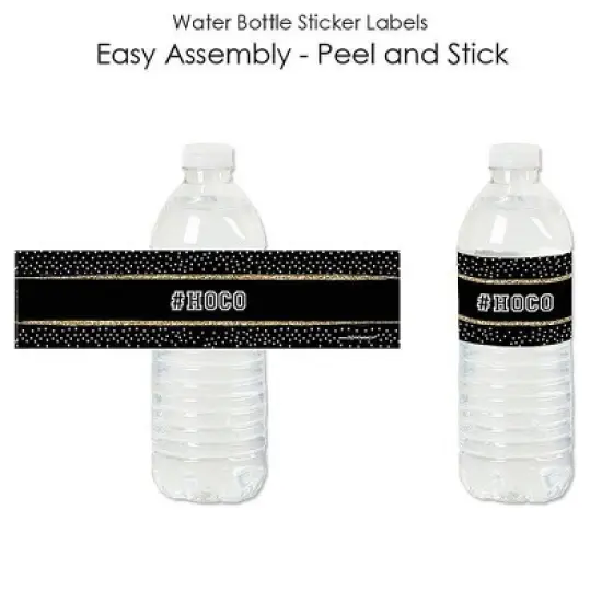 Big Dot of Happiness Hoco Dance - Homecoming Water Bottle Sticker Labels - Set of 20 image {1}