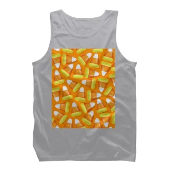 Men's Design By Humans Halloween Candy Corn By NewburyBoutique Tank Top image {4}
