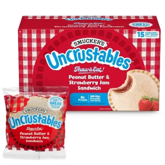 Smucker's Uncrustables Frozen Peanut Butter & Strawberry Jam Sandwich image {1}
