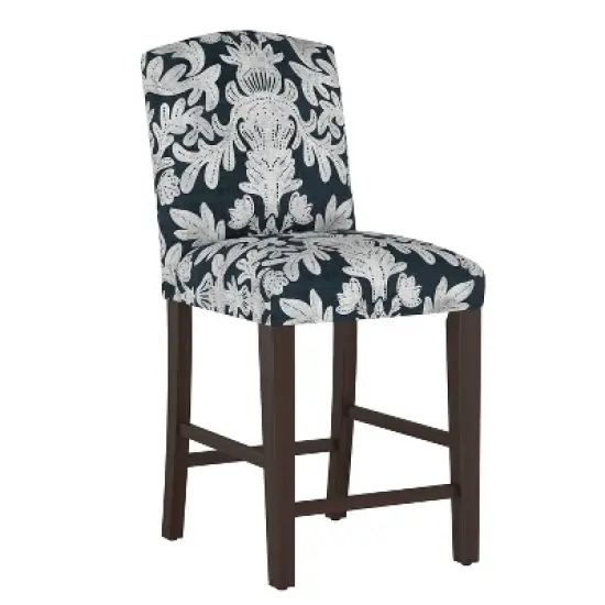Alex Camel Back Counter Height Barstool in Velvet - Skyline Furniture image {6}