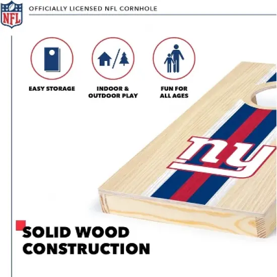 NFL New York Giants 1'x2' Wood Cornhole Set image {2}