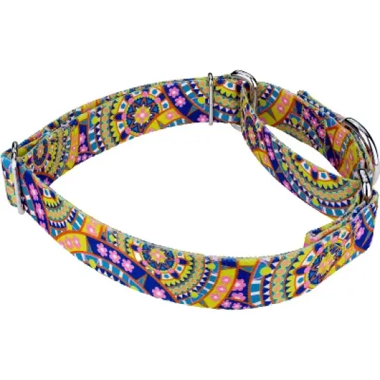 Country Brook Petz Yellow Boho Mandala Martingale Dog Collar image {4}