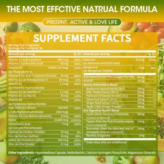 GreenPeople Multivitamin for Women, Support Energy, Immune & Skin Health, 60 Count image {2}