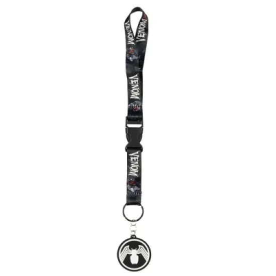 Marvel Venom Wrist Strap Lanyard for Keys with 2" Rubber Keychain image {4}