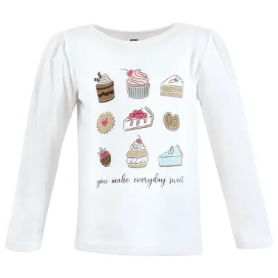 Hudson Baby Infant and Toddler Girl Long Sleeve T-Shirts, Bakery Tea Party image {2}