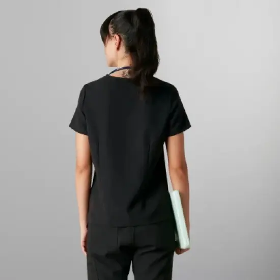 Members Only Bari Women's V-Neck Single Pocket Scrub Top image {2}