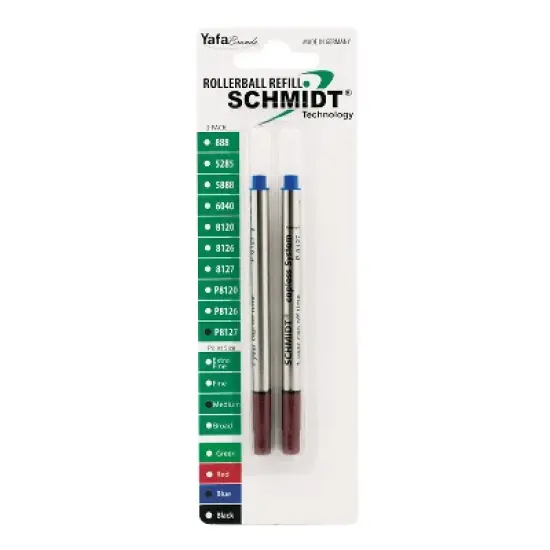 Schmidt 8127 Rollerball Short Capless Refill Medium Blue 2 Pack (SC58132) image {5}