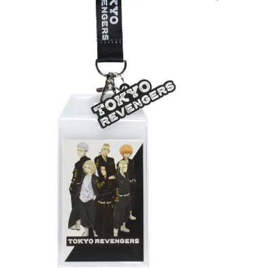 Tokyo Revengers Lanyard Anime Manga Manji Gang Breakaway ID Badge Holder with 2" Rubber Charm image {1}