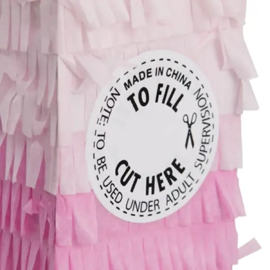 Blue Panda Small Pink Gold Number 5 Pinata for Kids 5th Birthday Party Decorations, 16.5 x 11.6 x 3 In image {4}