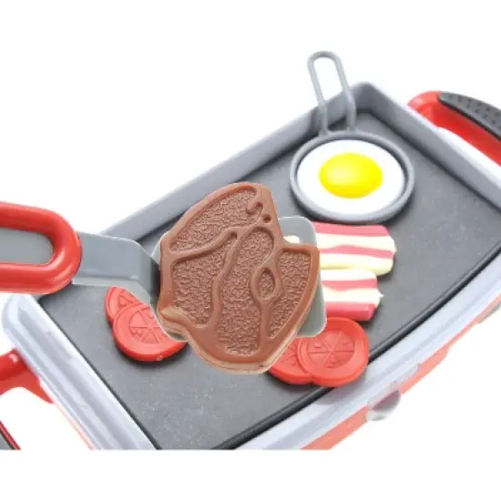 Link Worldwide Little Chef Breakfast Griddle Electric Kitchen Grill Pretend Food Playset - Red/Gray image {6}