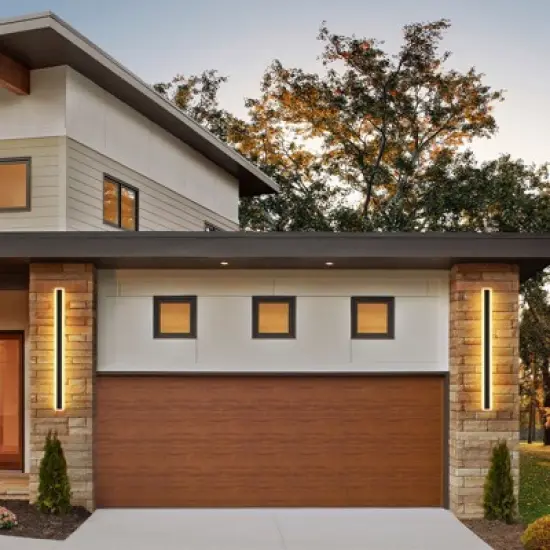 Rennnsan Kavone 23"/ 39"/ 59"/ 70" H Hardwired Liner Stainless Metal Industrial LED Dimmable Wall Sconce in Black image {7}