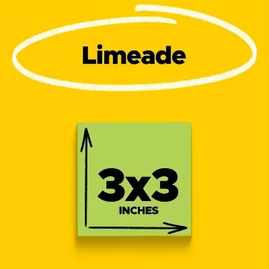 Post-it Super Sticky Notes 3" x 3" Marrakesh Collection 90 Sheets/Pad 5 Pads/Pack (654-5SSLE) image {1}