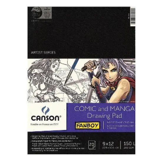 Canson Comic and Manga 9" x 12" Drawing Sketch Pad 20 Sheets/Pad (22270) image {1}