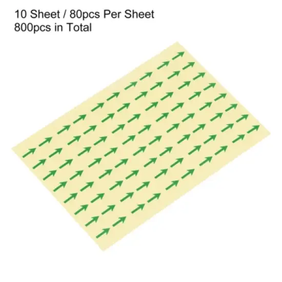 Unique Bargains Industrial Work Inspection Indicator Long Arrow Self-Adhesive Labels 0.5" x 0.4" Green image {2}