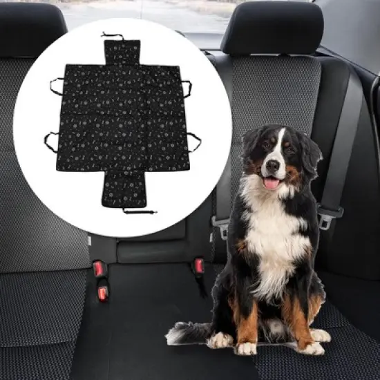 Unique Bargains Paw Prints Pet Car Seat Cover 51.18"x15.75"x21.65" 1 Pc image {1}