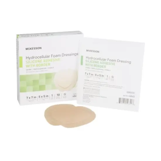 McKesson Foam Dressing 7 x 7" Sacral with Border Film Backing image {8}