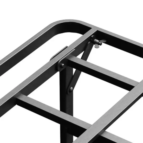 Premium Bed with SmartBase Platform Frame Black - Zinus image {3}