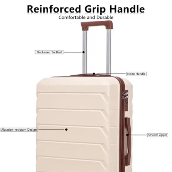 Dexmalle  ABS Spinner Wheel Luggage With Combination Lock image {7}