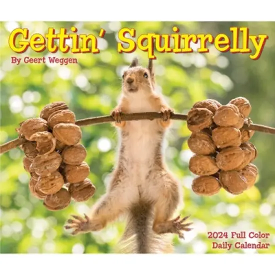 Willow Creek Press 2024 Daily Desk Calendar 5.2"x6.2" Gettin' Squirrelly image {4}