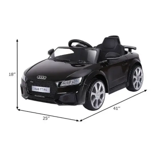 Costway 12V Audi TT RS Electric Kids Ride On Car Licensed Remote Control MP3 image {2}