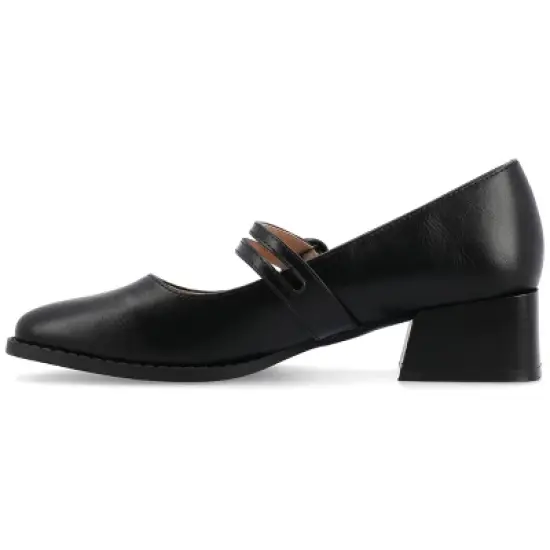 Journee Collection Women's Savvi Faux Leather Mary Jane Pumps image {1}