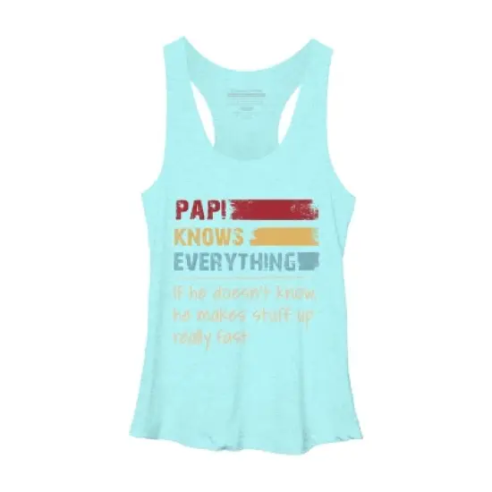 Women's Design By Humans Papi Knows Everything, If not Makes Stuff Up By HoangCathrine Racerback Tank Top image {3}
