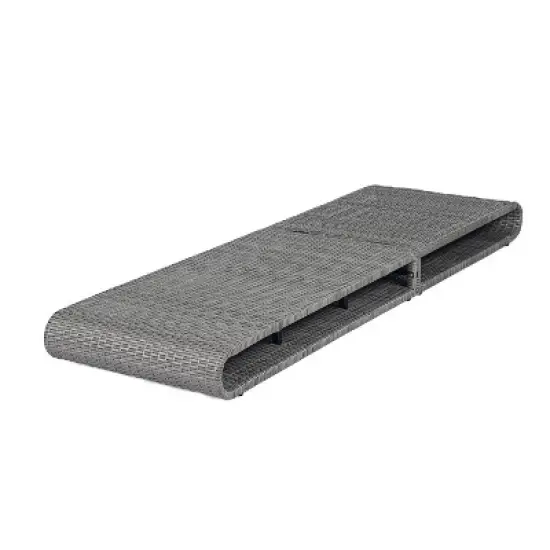 Christopher Knight Home Patio Rattan and Metal Chaise Lounge with Adjustable Backrest image {3}