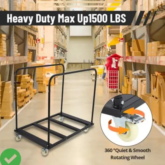 Folding Table Cart 1500 LBS Heavy Duty Table Trolley wfor Garage, Home, Warehouse image {1}