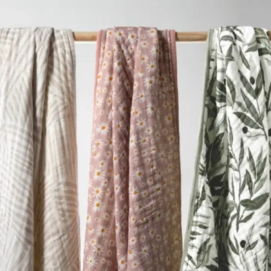 Babyletto Oat Stripe Muslin Quilt image {6}