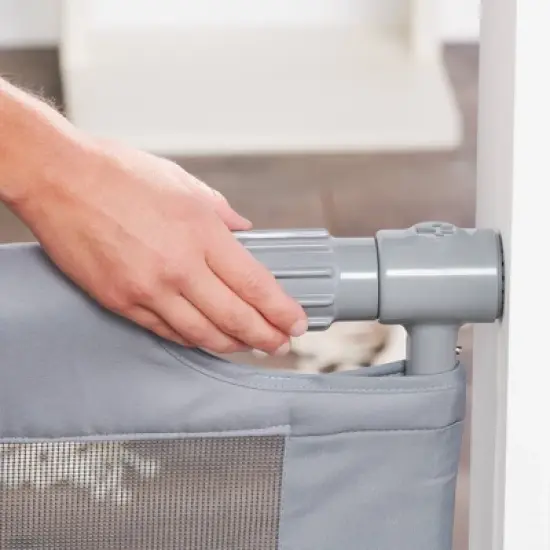 Carlson Expandable Mesh Gate with Door for Dog Crate - Gray S image {4}