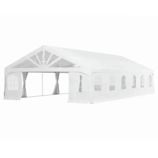 Resenkos Canopy, Outdoor Canopy Tent,Heavy Duty Party Tent, 19.5' x 39' Large Sun Shade Canopy Tent, White image {7}