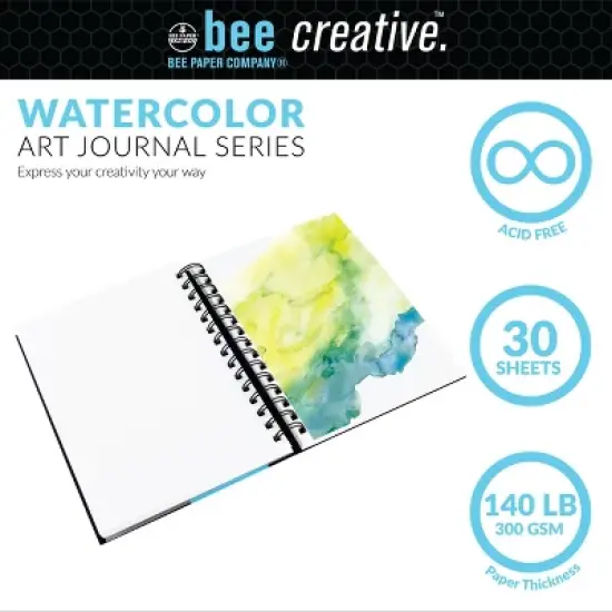 Bee Paper- Watercolor Art Journal, 30 Sheets image {2}