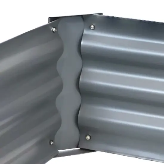 Sunnydaze Raised Powder-Coated Steel Garden Bed Kit for Plants, Flowers, Herbs, Fruits and Vegetables - 22" Square x 16" Deep image {2}