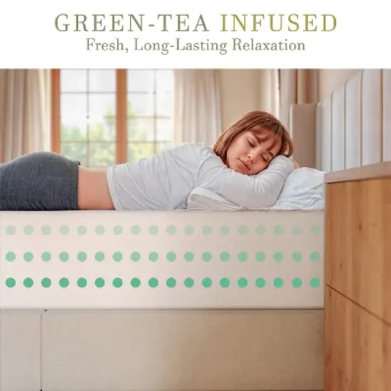 Merrick Lane Memory Foam Mattress in a Box with 4 Layers, Green Tea-Infused Foam, Air Circulation Foam, Cooling Gel, CertiPUR-US Certified Foam image {5}