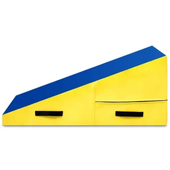 Incline Gymnastics Mat Cheese Wedge Tumbling Mat w/Zipper Handle Home Training image {7}