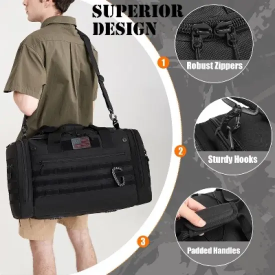 45L Large Duffle Bag for Men & Women, Tactical Military Duffle Bag for Travel Weekender, Gym Bag, Large Sports Bag image {2}