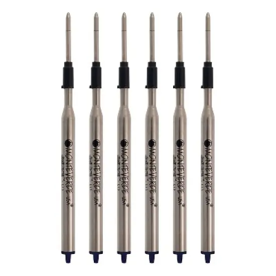 Monteverde Medium Ballpoint Refill For Lamy Ballpoint Pens 6/Pack Blue/Black L133BB image {1}