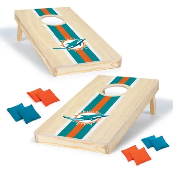 NFL Miami Dolphins 1'x2' Wood Cornhole Set image {5}