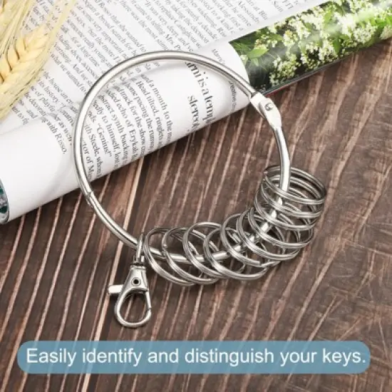 Unique Bargains Key Organizer Keychain Key Management Holder Keys Ring for Office image {4}