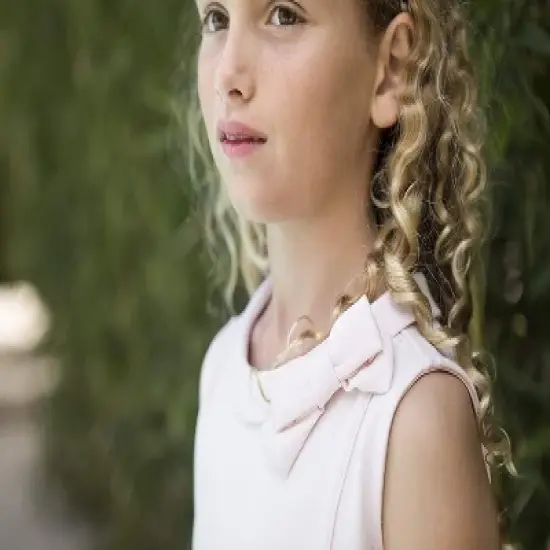 Hope & Henry Girls' Ponte Dress with Petite Collar, Infant image {5}